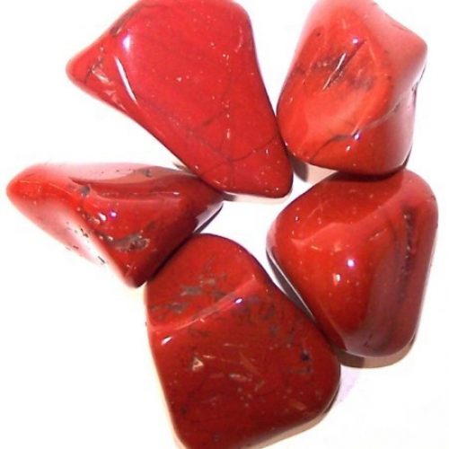 24x L Tumble Stones – Jasper – Rojo